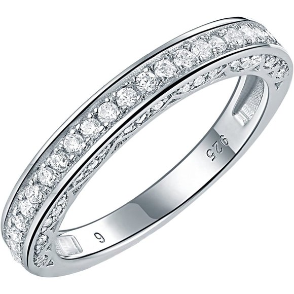 Jewelry - 💎 0.5ctw CZ Stackable Band – 925 Sterling Silver 💋